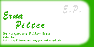 erna pilter business card